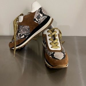 Veronica Beard snakeskin sneakers